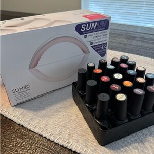 SUNUV LED Nail Lamp with Gel Polish Set